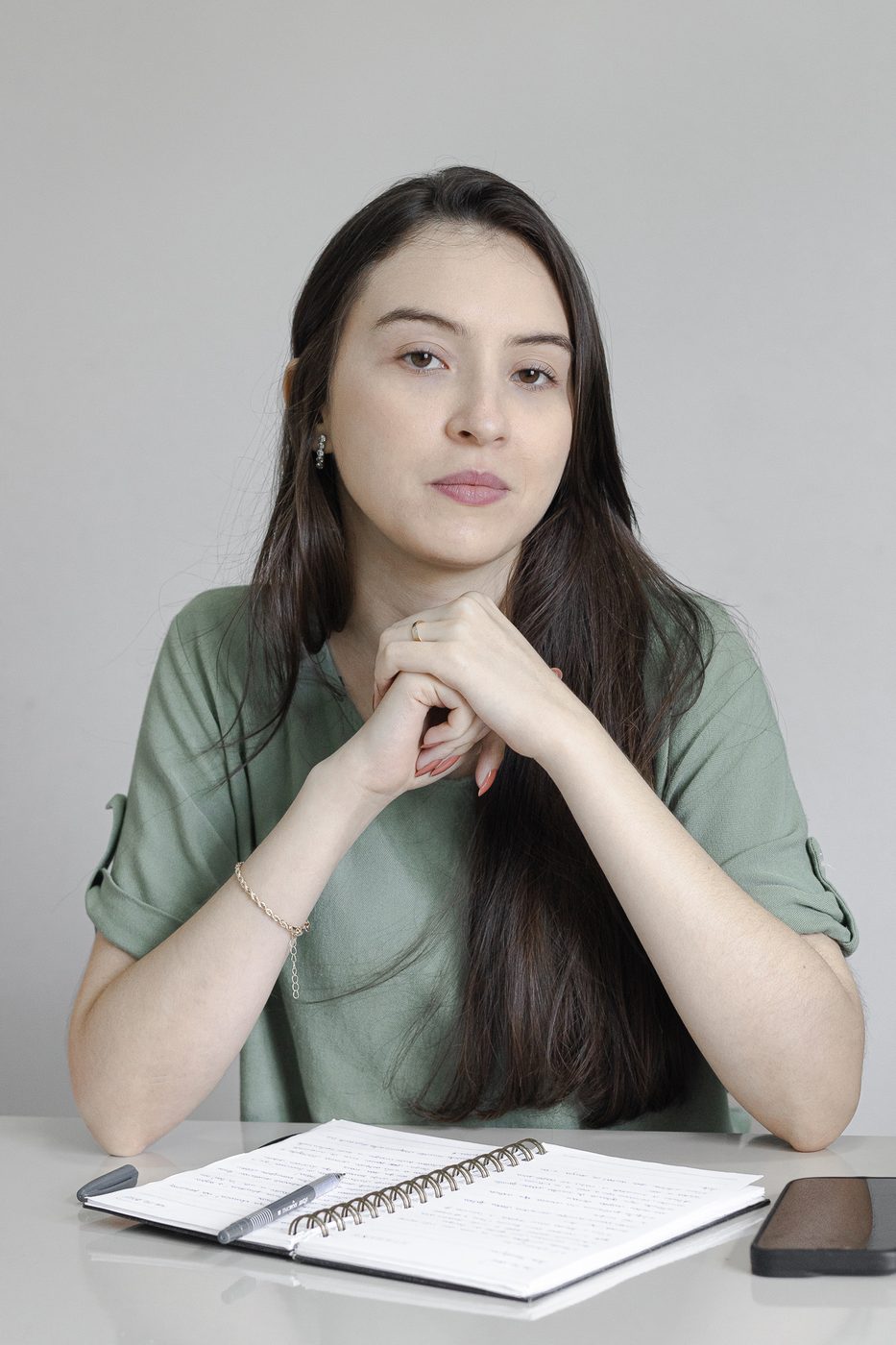 Luise Soares Luna em atendimento